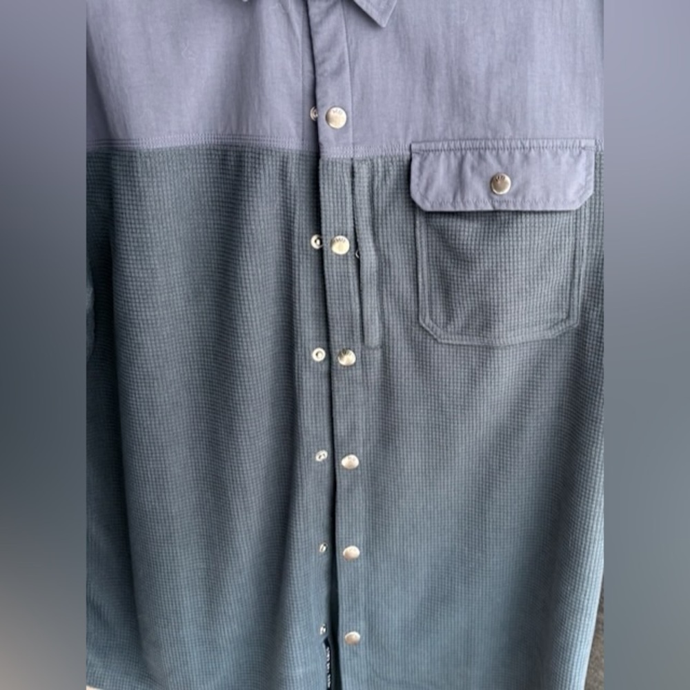 Howler Brothers Dark Blue Thermal Snap Shirt Jacket - Picture 3 of 10
